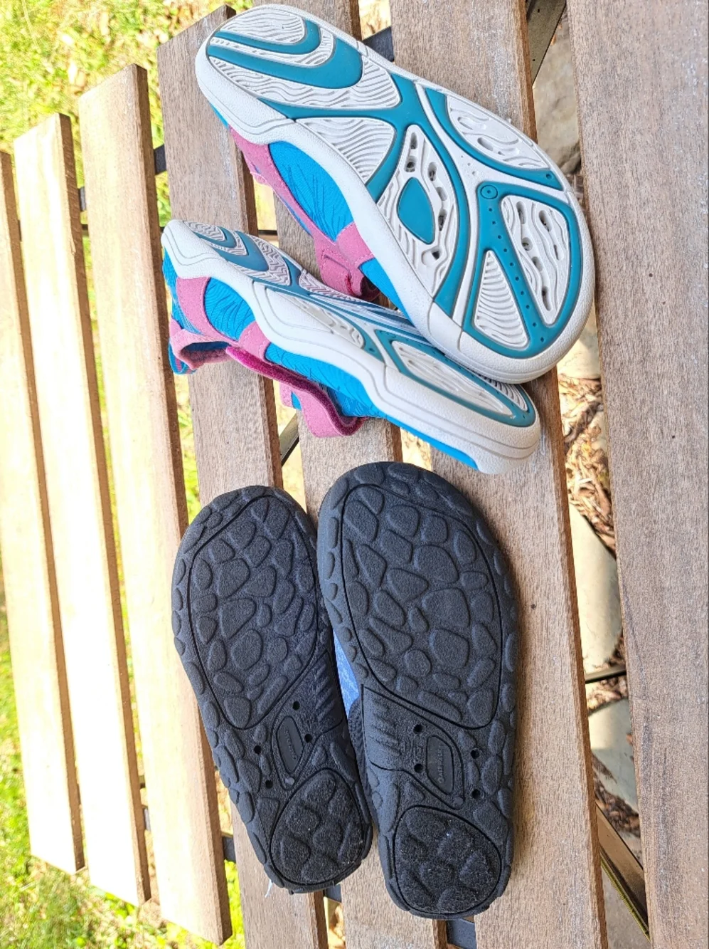 2 Pairs Barely Used Kids Water Shoes, Sizes 11 - 13